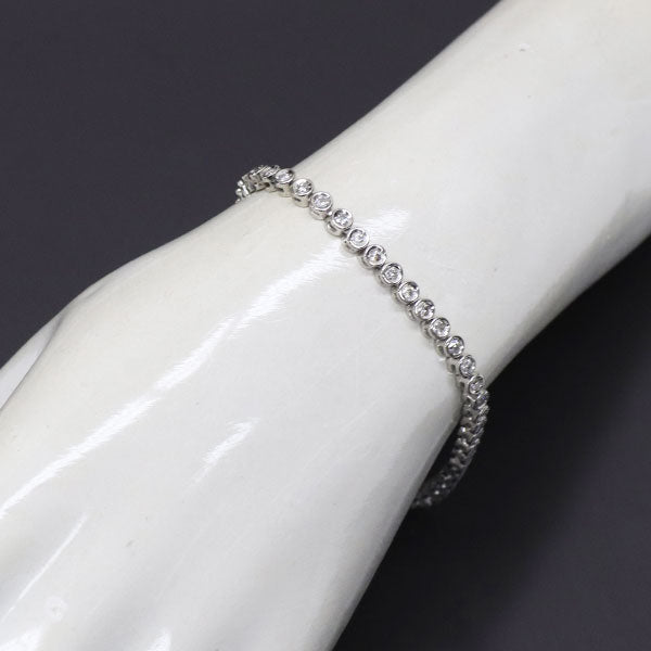 Pt850 ダイヤモンド ブレスレット 1.12ct テニス
