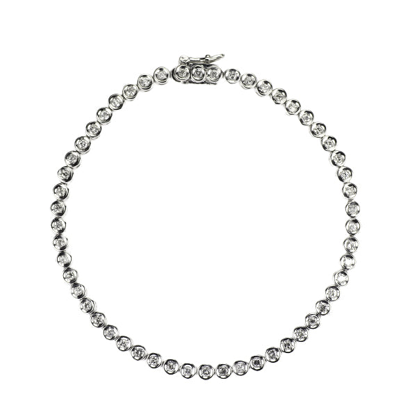 Pt850 ダイヤモンド ブレスレット 1.12ct テニス