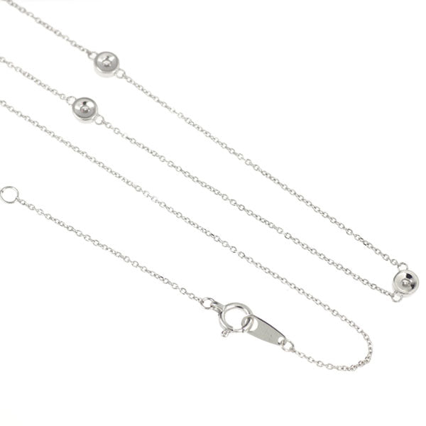 K18WG ダイヤモンド ネックレス 0.15ct ステーション