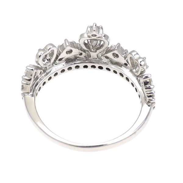 K18WG ダイヤモンド ピンキーリング 0.47ct ティアラ