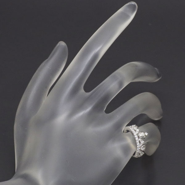 K18WG ダイヤモンド ピンキーリング 0.47ct ティアラ