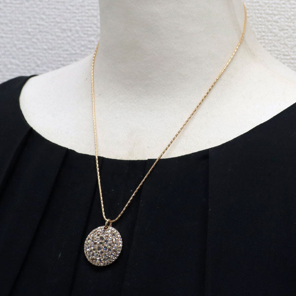 K18PG ローズカットダイヤモンド ペンダントネックレス 3.42ct パヴェ