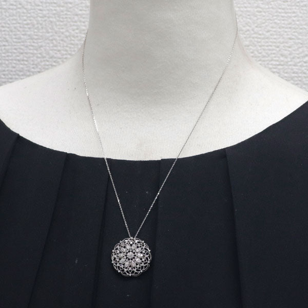 Pt900/Pt850 ダイヤモンド ペンダントネックレス 0.65ct  フラワー