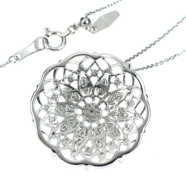 Pt900/Pt850 ダイヤモンド ペンダントネックレス 0.65ct  フラワー