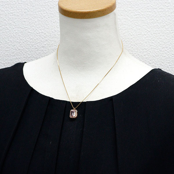 GSTV K18YG/PG モルガナイト ピンクサファイア ペンダントネックレス 2.324ct PS0.25ct
