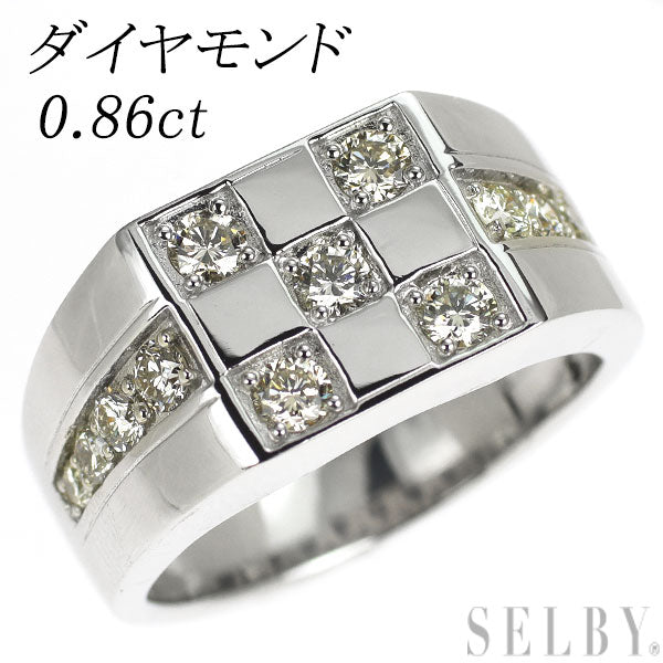Pt950 ダイヤモンド リング 0.86ct
