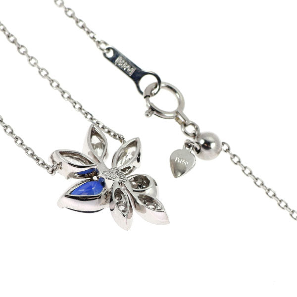 Pt サファイア ダイヤモンド ペンダントネックレス 0.85ct D1.00ct