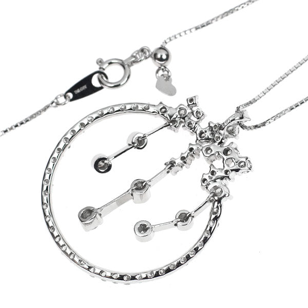 K18WG ダイヤモンド ペンダントネックレス 1.03ct