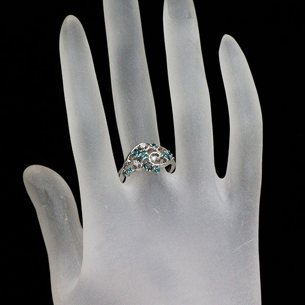 希少 Pt900 アレキサンドライト ダイヤモンド リング 0.66ct D0.07ct