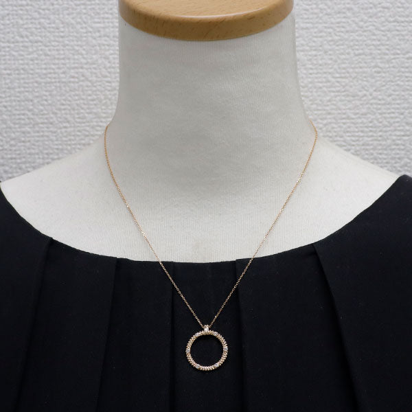 モーブッサン K18PG ダイヤモンド ペンダントネックレス ル・プルミエ・ジュール