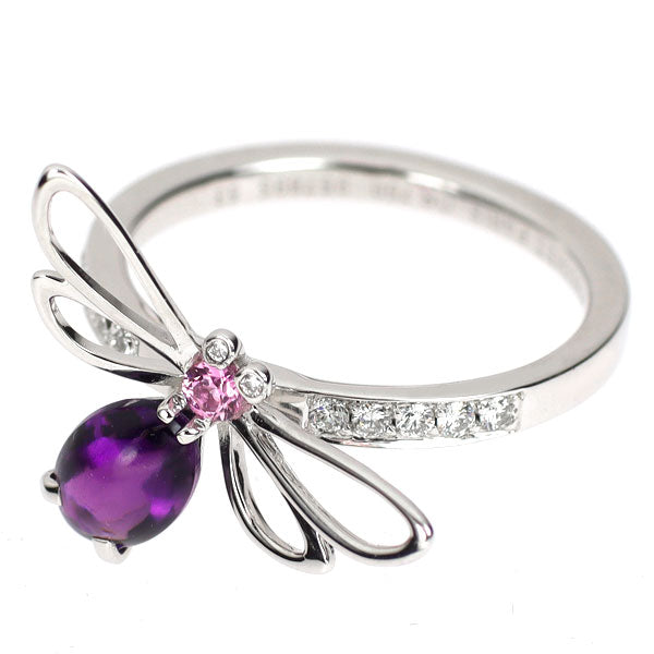 ショーメ K18WG アメジスト ピンクサファイア ダイヤモンド リング アトラップ モワ 53号