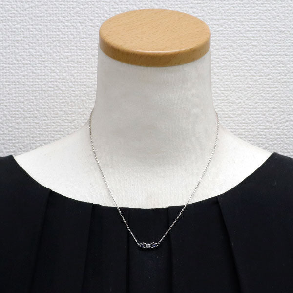 ディオール Pt950 ダイヤモンド サファイア ペンダントネックレス
