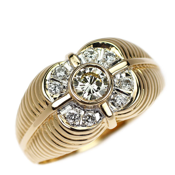 K18YG/WG ダイヤモンド リング 0.36ct