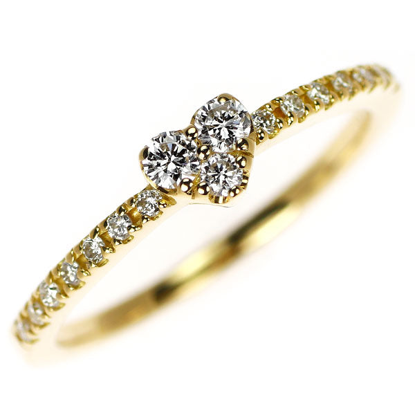 ポンテヴェキオ K18YG ダイヤモンド リング 0.18ct ハート