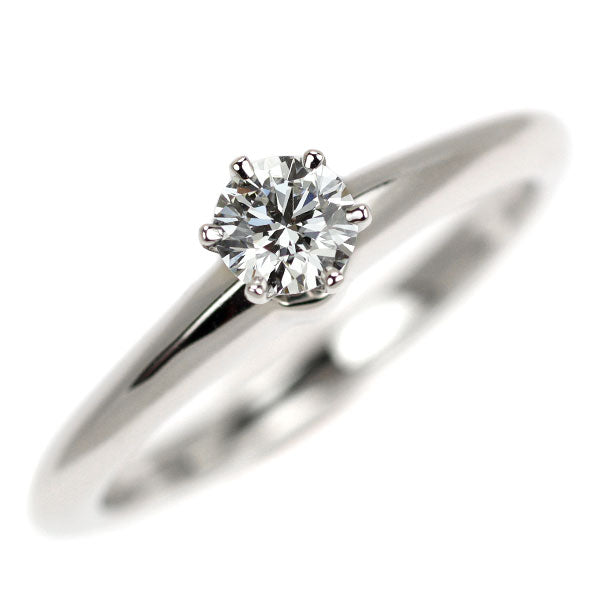 ティファニー Pt950 ダイヤモンド リング 0.24ct E VVS1 EX ソリティア