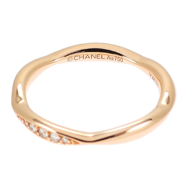 シャネル K18PG ダイヤモンド リング カメリア 48号