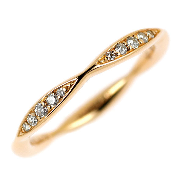 シャネル K18PG ダイヤモンド リング カメリア 48号