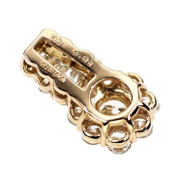 K18PG ダイヤモンド ペンダントトップ 0.300ct D0.61ct