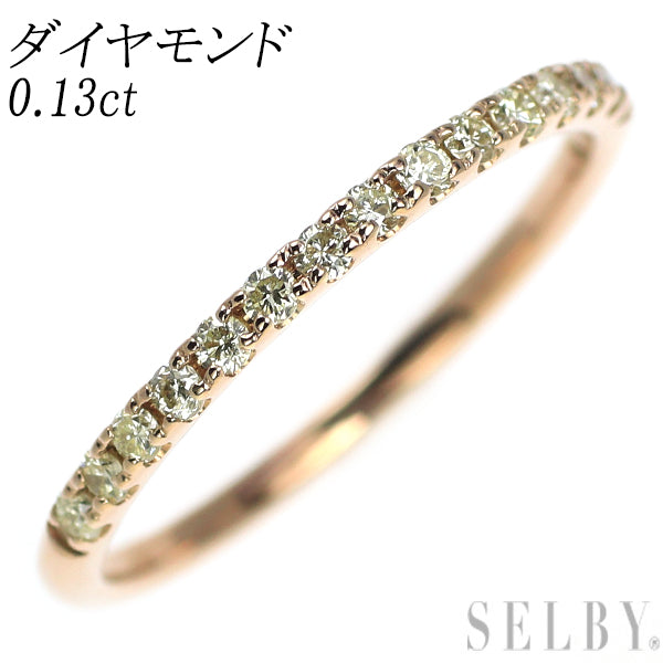 K18PG ダイヤモンド リング 0.13ct ハーフエタニティ — セルビー