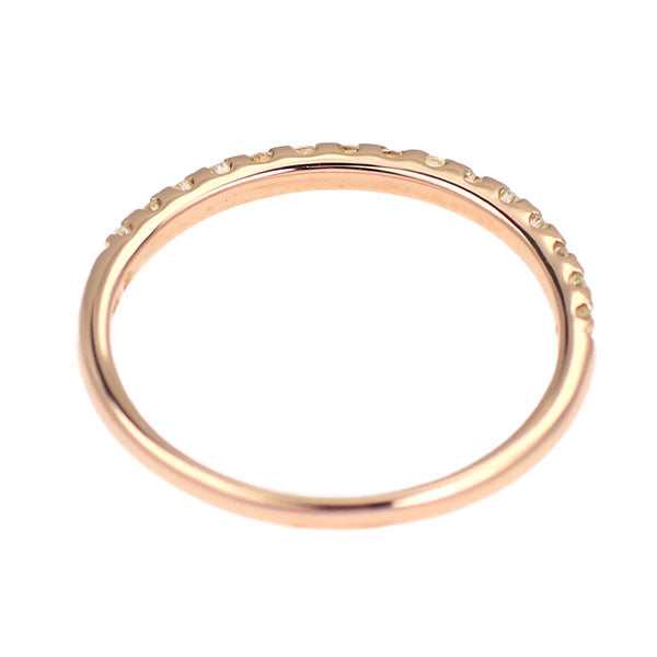 K18PG ダイヤモンド リング 0.13ct ハーフエタニティ