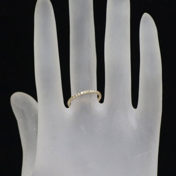 K18PG ダイヤモンド リング 0.13ct ハーフエタニティ