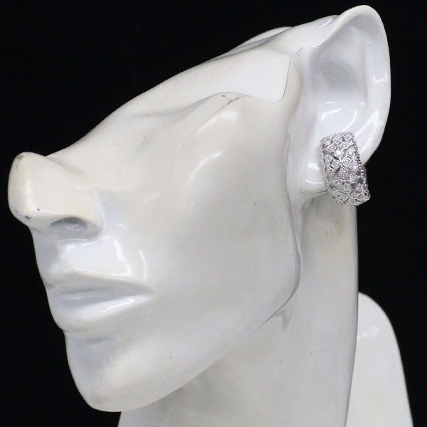 K14WG/ Pt900 ダイヤモンド イヤリング 0.90ct 透かし アンティークレース