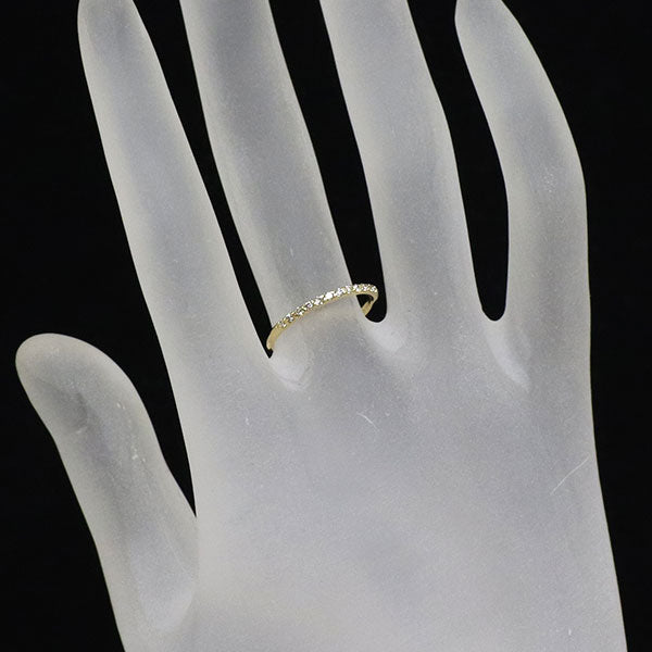 アーカー/ahkah K18YG ダイヤモンド リング 0.12ct ハーフエタニティ
