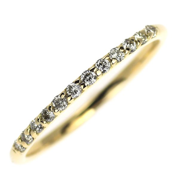 アーカー/ahkah K18YG ダイヤモンド リング 0.12ct ハーフエタニティ
