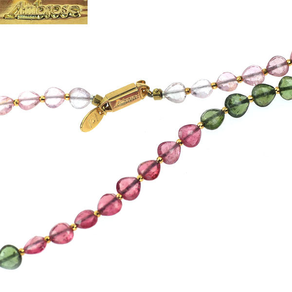 アンブローズ K18YG マルチカラー トルマリン ネックレス 50.00ct