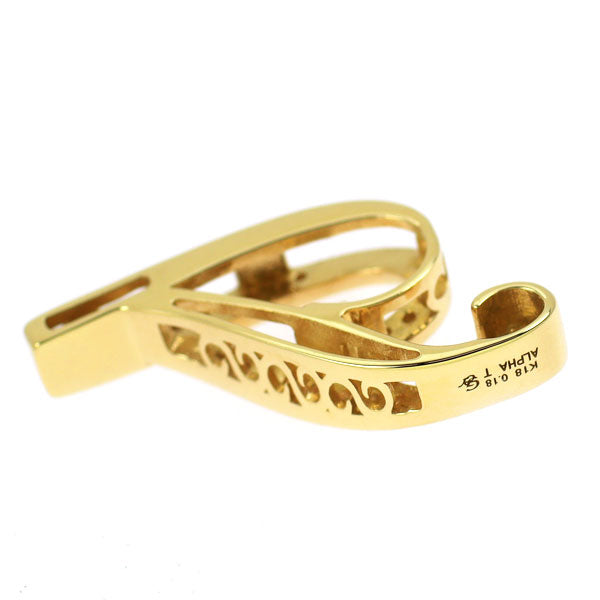 ゆきざき K18YG ダイヤモンド ペンダントトップ 0.18ct ノンブル