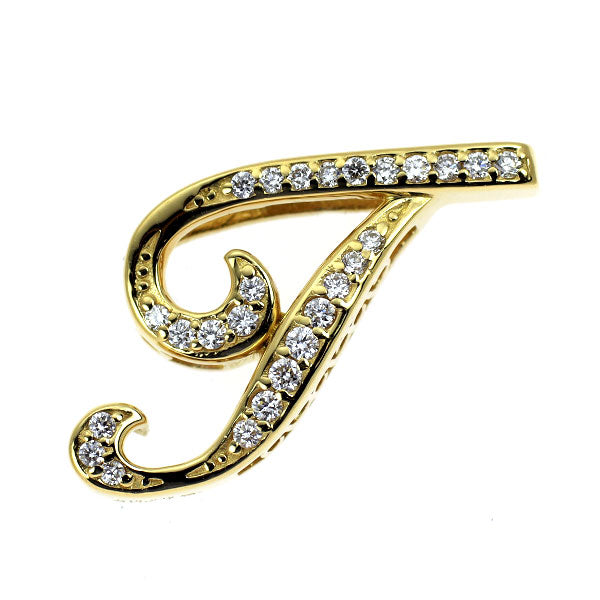 ゆきざき K18YG ダイヤモンド ペンダントトップ 0.18ct ノンブル