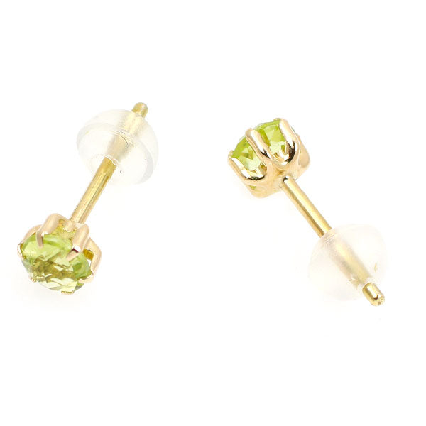 K18YG ペリドット ピアス