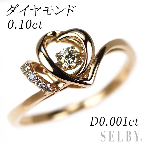 K18WG フラワー ダイヤモンド リング 0.04CT スタイリッシュ 0.5ct