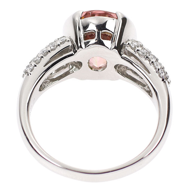 Pt900 パーティーカラードトルマリン ダイヤモンド リング 3.25ct D0.57ct
