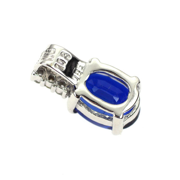 K18WG カイヤナイト ダイヤモンド ペンダントトップ 1.03ct D0.05ct
