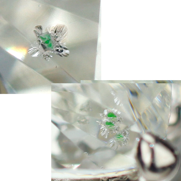 Pt900 希少パイロキシン含有 ハートシェイプ ダイヤモンド リング 2.036ct F SI1 G/G D1.44ct