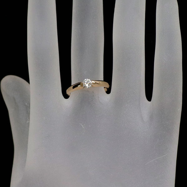 K18PG 多面カット ダイヤモンド リング 0.229ct D VS1