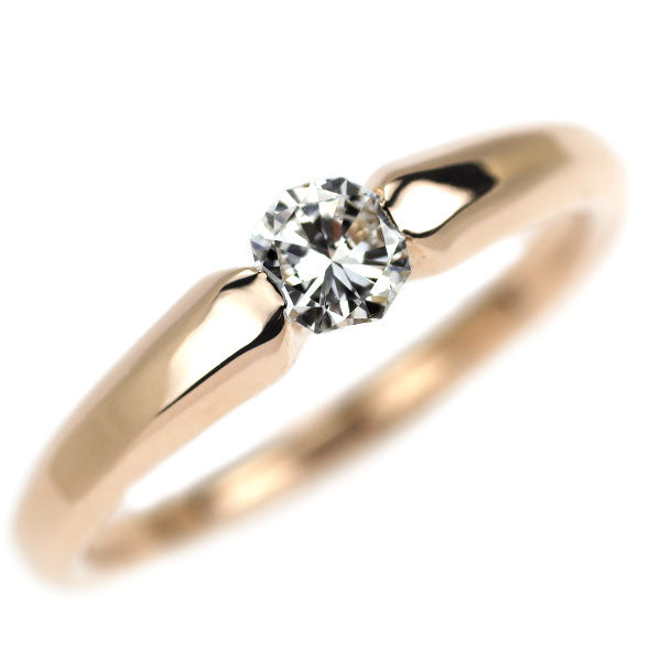 K18PG 多面カット ダイヤモンド リング 0.229ct D VS1