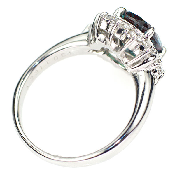 クレサンベール Pt950 再結晶アレキサンドライト ダイヤモンド リング 2.31ct D0.54ct