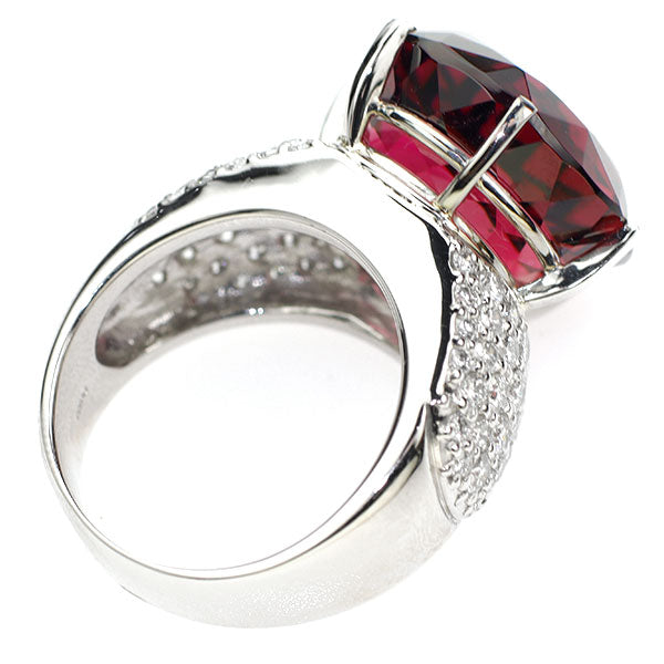 Pt900 シベライトトルマリン ダイヤモンド リング 19.80ct D1.60ct