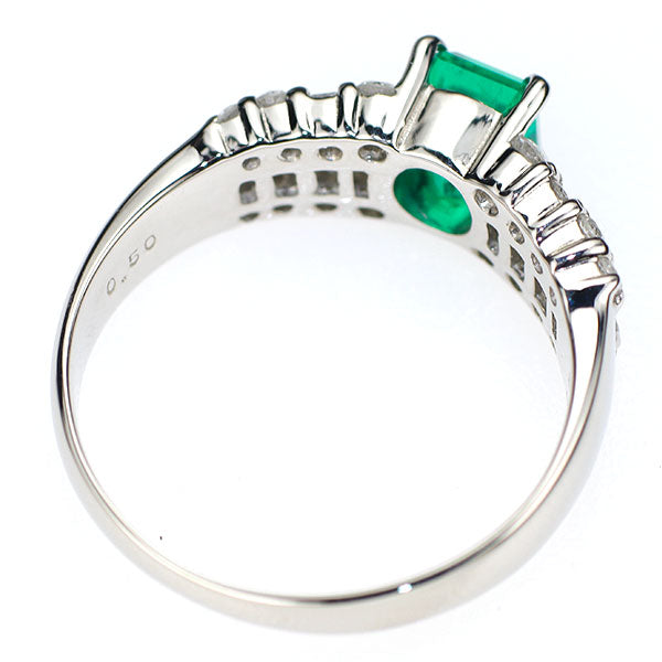 Pt900 エメラルド ダイヤモンド リング 0.78ct D0.50ct — セルビー
