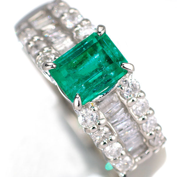 Pt900 エメラルド ダイヤモンド リング 0.78ct D0.50ct — セルビー