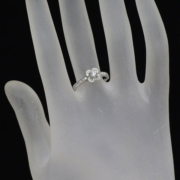 アニヴェルセル Pt950 多面カット ダイヤモンド リング 0.235ct D VVS1 EX/EX 0.20ct