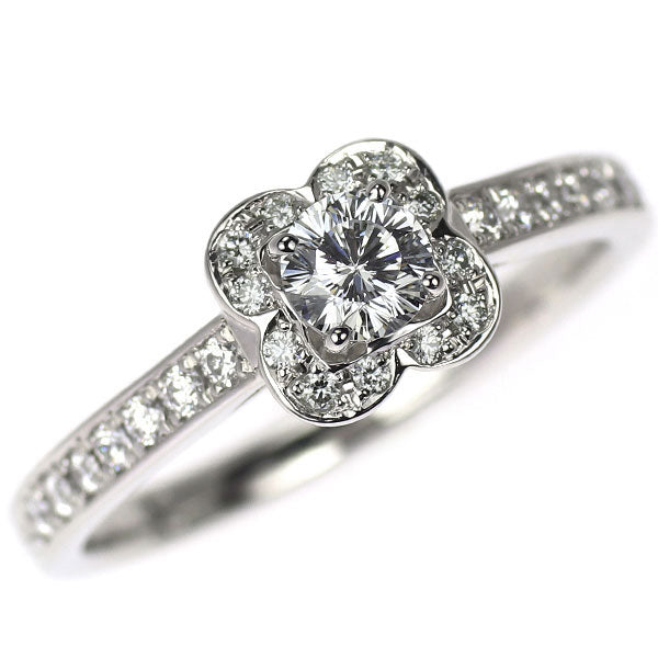 アニヴェルセル Pt950 多面カット ダイヤモンド リング 0.235ct D VVS1 EX/EX 0.20ct