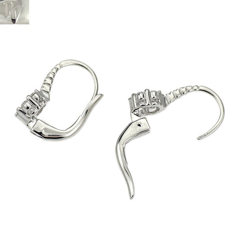 ポンテヴェキオ K18WG ダイヤモンド ピアス 0.54ct フラワー