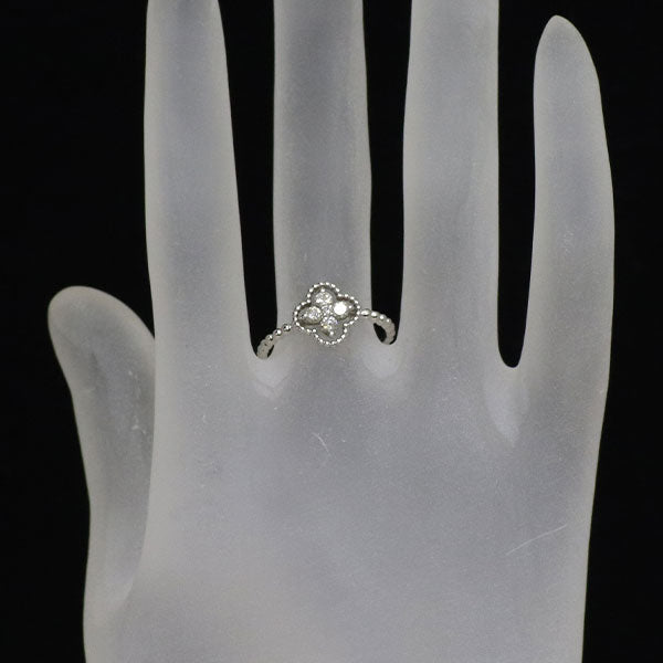 K18WG ダイヤモンド リング 0.25ct フラワー