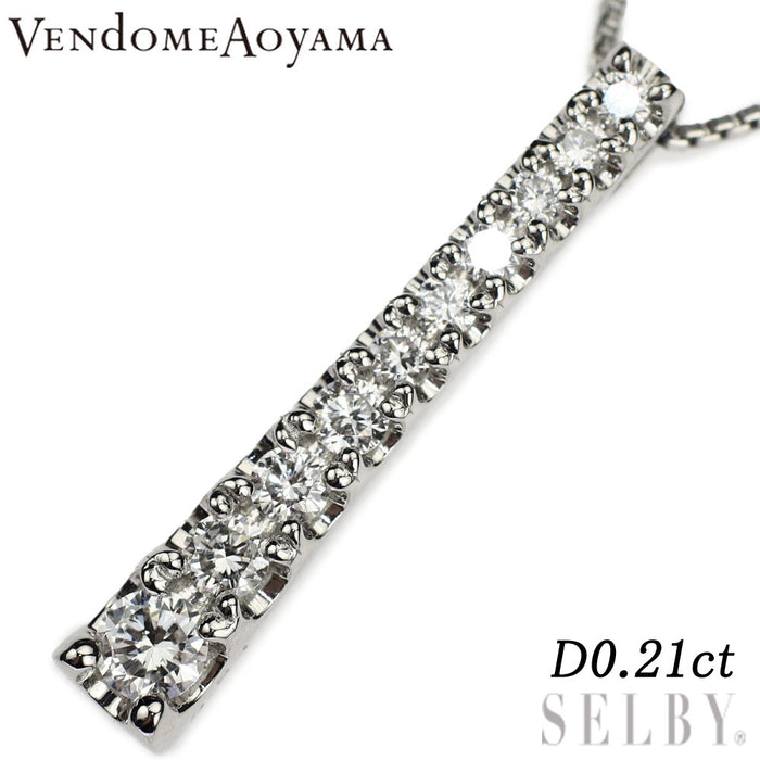ヴァンドーム青山 Pt950/ Pt850 ダイヤモンド ペンダントネックレス 0.21ct
