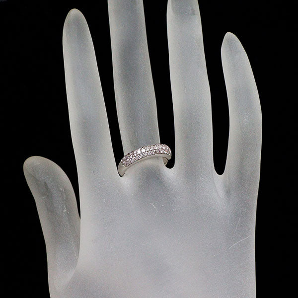 希少 Pt900 天然ピンクダイヤモンド リング 0.54ct パヴェ