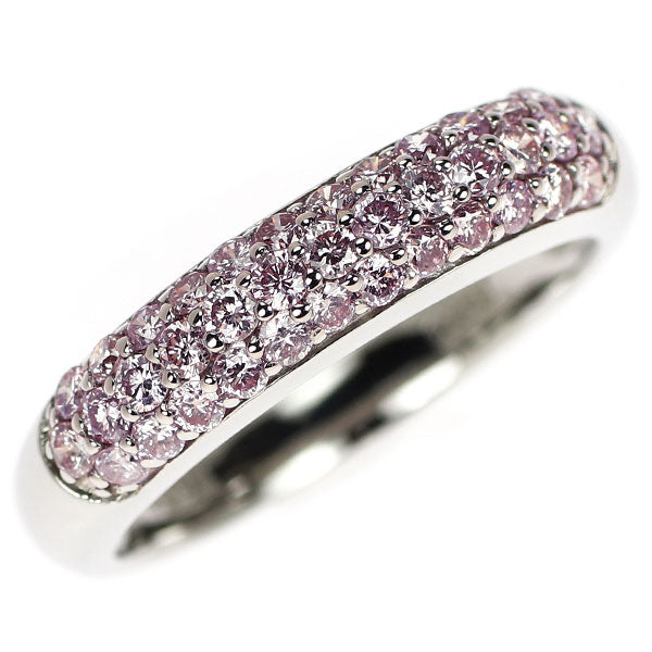 希少 Pt900 天然ピンクダイヤモンド リング 0.54ct パヴェ