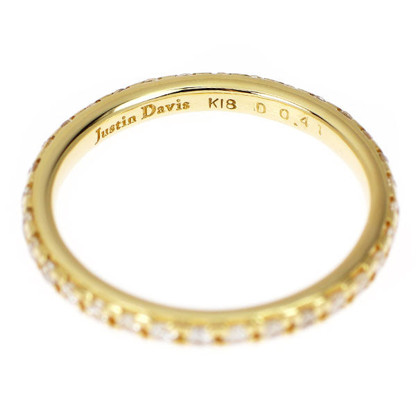 ジャスティンデイビス K18YG ダイヤモンド リング 0.41ct フルエタニティ